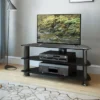 Corner TV Stand For TVs Up To 43" Black - CorLiving
