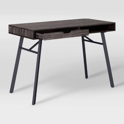 Auston Flared Leg Wood Grain Desk - CorLiving - Image 3