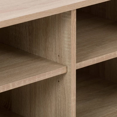 Hollywood Wood Grain TV Stand For TVs Up To 55" With Doors White And Brown - CorLiving - Image 8