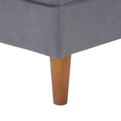 Mulberry Fabric Upholstered Modern Ottoman - CorLiving - Image 5