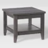Hollywood Side Table With Shelf Dark Gray - CorLiving