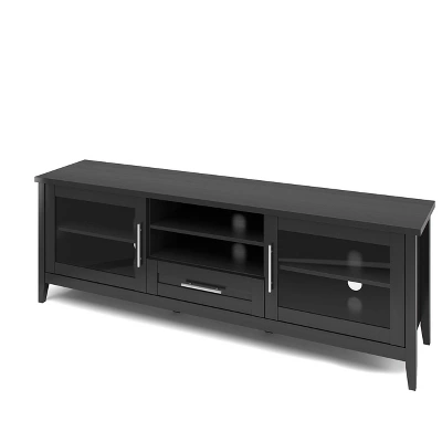 Jackson Extra Wide TV Stand For TVs Up To 80" Black - CorLiving - Image 4