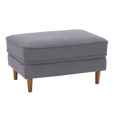 Mulberry Fabric Upholstered Modern Ottoman - CorLiving - Image 2