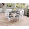 7pc Michigan Two-Tone Wood Dining Set Gray/White - CorLiving