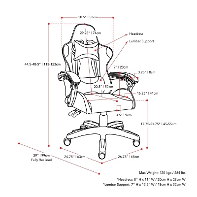 Ravagers Gaming Chair - CorLiving - Image 11