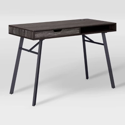 Auston Flared Leg Wood Grain Desk - CorLiving - Image 2