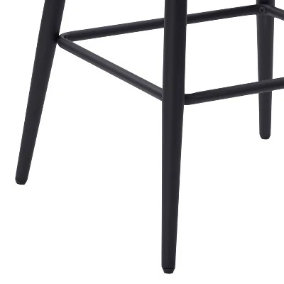 Blakeley Velvet Counter Height Barstool Black - CorLiving - Image 6