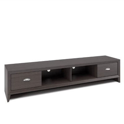 Lakewood Extra Wide Modern Wenge TV Stand For TVs Up To 80" Brown - CorLiving - Image 2