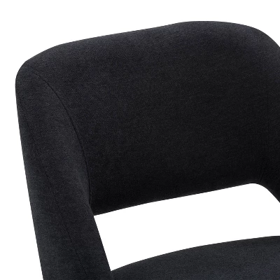 Blakeley Velvet Counter Height Barstool Black - CorLiving - Image 5