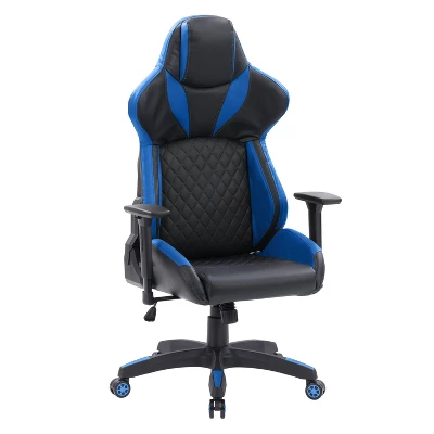 Nightshade Gaming Chair Black And Blue - CorLiving - Image 3